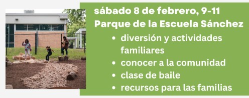 Evento Communitario 8 de febrero Parque Sanchez