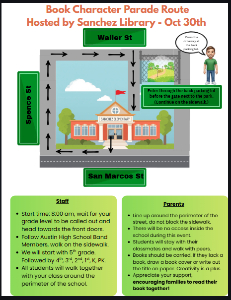 Book Character Parade Route / Info